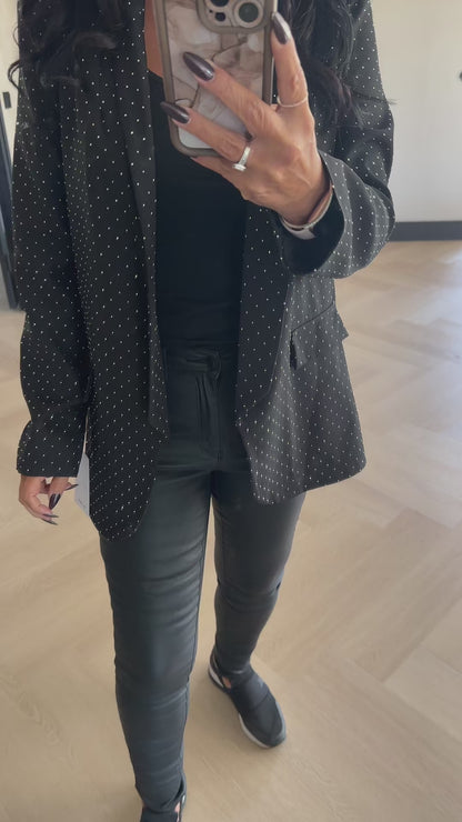 Bella Glitter Blazer Chocolate